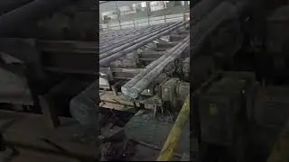 Round billet casting transfer with roller