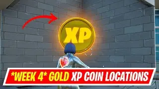 *WEEK 4* GOLD XP COIN LOCATIONS IN FORTNITE SEASON 4 - WHERE TO FIND WEEK 4 GOLD XP COIN