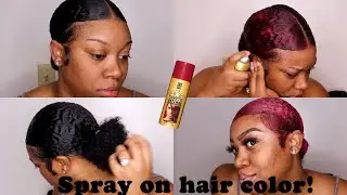 Dying My Natural 4b Hair/ High Beams Temporarily Spray On Hair color!