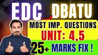 EDC DBATU | MOST IMPORTANT QUESTIONS | ELECTRONIC DEVICES AND CIRCUITS | DNATU SEMESTER 3 #dbatu