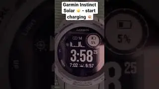 Garmin Instinct Solar ☀️ - start charging battery 💥