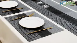 HOKIPO PVC Washable Table Mats for Dining Table (AR3110)
