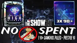 OMG 3 90+ DIAMONDS PULLED!! 90+ DIAMOND CHOICE PACK - NO MONEY SPENT #32 MLB The Show 20