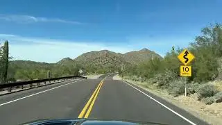I&rsquo;m driving a Jeep on Bush Highway near Saguaro Lake, Arizona 