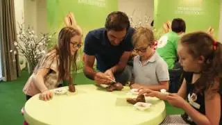 Roger Federer surprises kids Lindt -Easter!! Best Ever Video of Federer!!