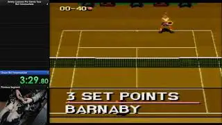 Jimmy Connors Pro Tennis Tour, Bo3 - Intermediate Desert court - 00.09.09 IGT - Speedrun WR