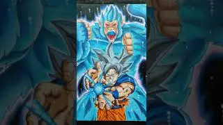 Drawing Goku Ultra Instinct with Great Ape Oozaru||Dragon ball Z||#shorts