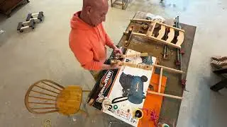Reassembling old maple chairs in preparation for finish ￼