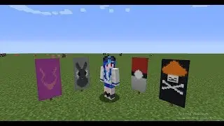 Minecraft Banners: How to Make Four Anime Banners 1.14