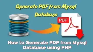 How to Generate PDF from Mysql Database using PHP | convert html to pdf |