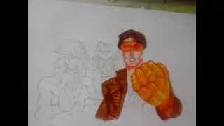 Drawing cyclops and phoenix comic version | amazing art| #Shremy bolt