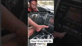 Feet Dudes Watching The Woman Drive With No Arms