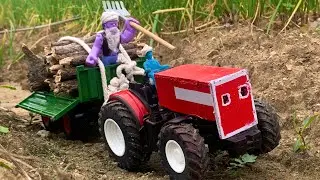 Diy Mini Tractor Trolley Loading Science Project Technology | Zamendar Baba with ploughing farming 