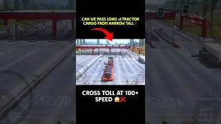 Can we pass Long 🚜tractor 🚛Cargo from narrow tall❓😱 #trucksimulator #truckgames #toe3update