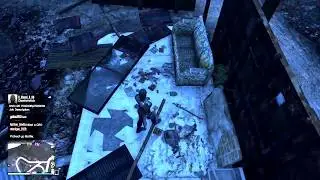 GTA Online, Broken Bottle, next to couch in burned out building by US flag, Stab City
