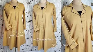 ✨Coat Collar Hack Full Details video Cutting & Stitching#viralvideo#naghma_designer_dress#coatcollar
