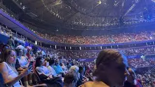 Dua Lipa concert preparation at Qudos Bank Arena in Sydney