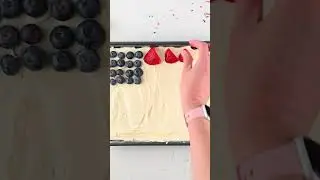 4th of July American Flag Cake #shorts #4thofjuly