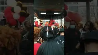 Houston rapper Chucky Trill balloon release at Discovery Green.