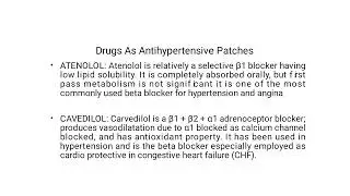 A Review on transdermal patches for anti-hypertensive Therapy by Aishwariya Manthal