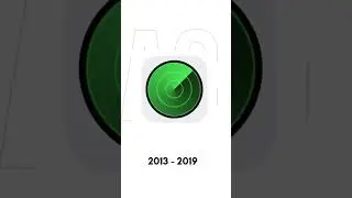 Evolution of Apple&rsquo;s Find My iPhone logo.