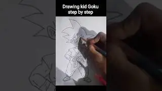 How to draw Kid Goku step by step