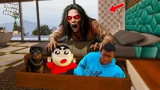 Franklin and Shinchan Found a Ghost in His House | Scary Night in Franklin&rsquo;s House