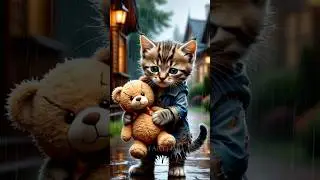 Sad Cat in the Rain&hellip; Until Kindness Found Him🐱 #KittenInTheRain #SadCat #Heartwarming  #HappyEnding