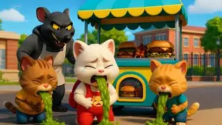 😱 Kitten School Horror! 🐱💔 Why Did Every Kitten Start Throwing Up?! 🤢🍔 #KittenSchool #CuteCatStory