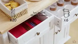 Maximize Kitchen Space with This Rolling Storage Island! | HOMCOM