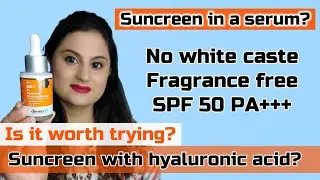 The Derma Co 1% Hyaluronic Acid Sunscreen Serum with SPF 50 | The Derma co serum sunscreen review |