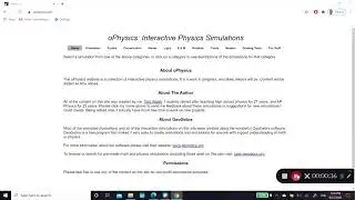 How to Navigate physics interactive simulation website