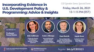 Incorporating Evidence in U.S. Development Policy & Programming: Advice & Insights