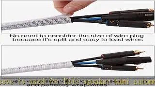 Alex Tech 10ft - 1/2 inch Cord Protector Wire Loom Tubing Cable Sleeve Split Sleeving for USB Cable