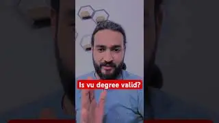 Vu degree is valid or not ? #education #vu #vudegree #vudegreevalid #hec