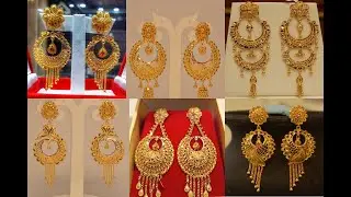 Light weight Gold Earrings Chandbali Kanbala Tops designs with WEIGHT 2024 | Fancy Bridal daily use