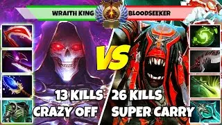 WRAITH KING (Off) vs BLOODSEEKER (Carry) - Epic Battle Of Immortal Rank Dota 2 Players - Z Dota 2