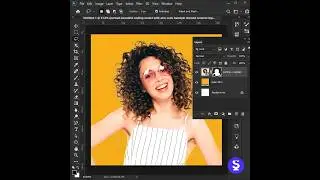 Easy way to select hair and remove background In Photoshop - Short #shorts #photoshop
