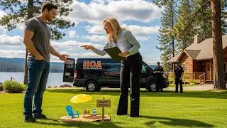 HOA Fined Me for a Brown Patch on My Lawn, So I Added a Beach Chair, Umbrella, and Gone Fishin Sign!
