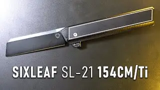 SixLeaf SL-21 Titanium Frame Lock 154CM Folding Knife: understated EDC