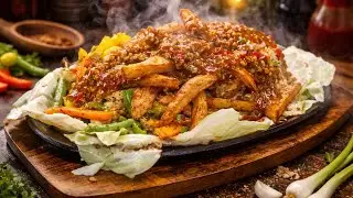 SPICY VEG SIZZLER RECIPE | HOT GARLIC SAUCE RECIPE | RESTAUTANT STYLE SIZZLER