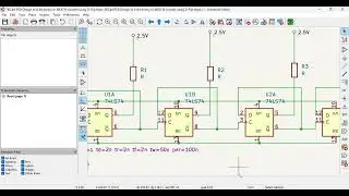 KiCad PCB Design of 4 bit binary or MOD N counter using D Flip flops