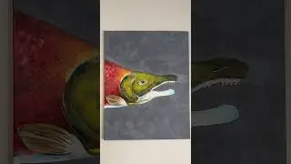 salmon painting