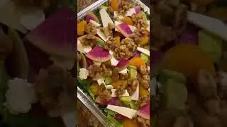 #salad candied walnuts, watermelon radishes, ricotta salata, mandarin oranges, avocado #yummy