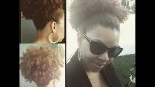 High Puff on Medium Length Natural Hair