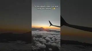 Absolutely stunning sunset flying over Tenerife. Amazing view! #sunset #tenerife #boeing737 #plane