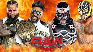 Jey Uso & Jimmy Uso vs Rey Mysterio & Pénta WWE Raw Netflix - FULL MATCH