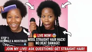 Wash Day Live: Detangling + Moisturizing + Heatless Stretching with Wool