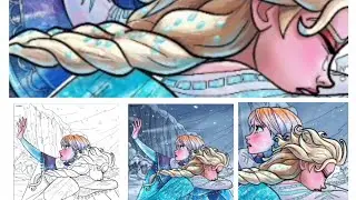 Disney Frozen |Sisterly Love &hearts;️Anna & Elsa|#disney #disneycoloring#disneyprincess #viral #trending