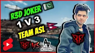 R3D JOKER 🇵🇰 1V3 CLUTCH ASL 🇳🇵 🔥 #PUBGSHORTS #SHORTS